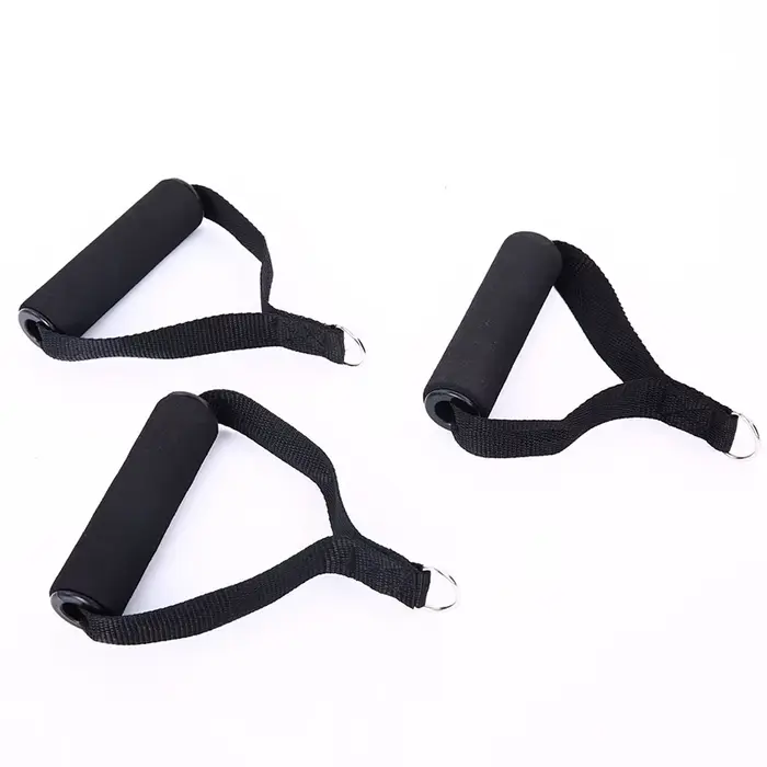 1 paire de poignées de corde de traction, accessoires de Fitness, bande d'exercice, poignée de rally