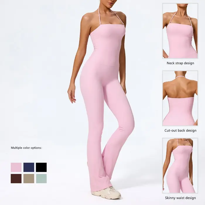 Combinaison de yoga sans manches d'été pour femme, ensemble de sport et de fitness, justaucorps de s