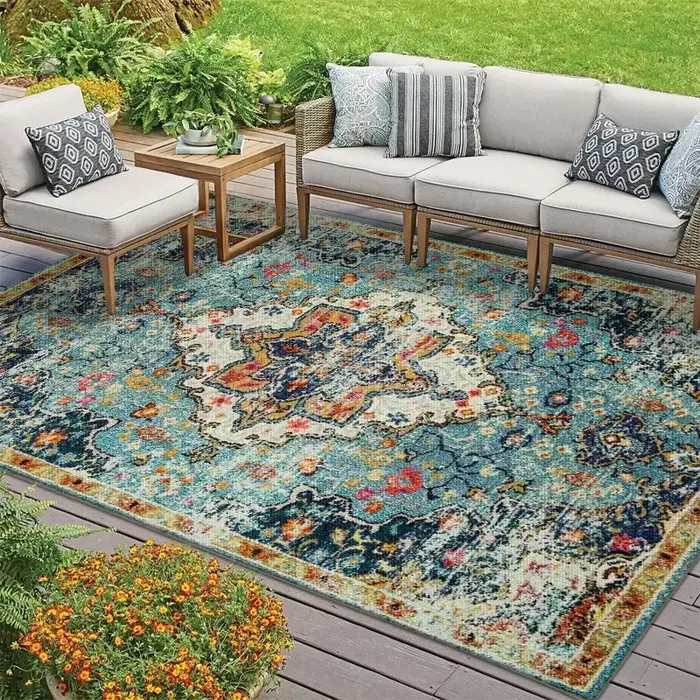 VIAKMA Tapis d'extérieur de style bohème pour la décoration de la maison