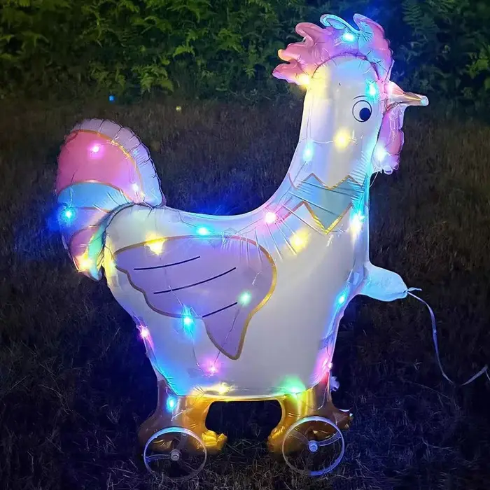 Ballon marcheur 3D en forme de carré avec roues
