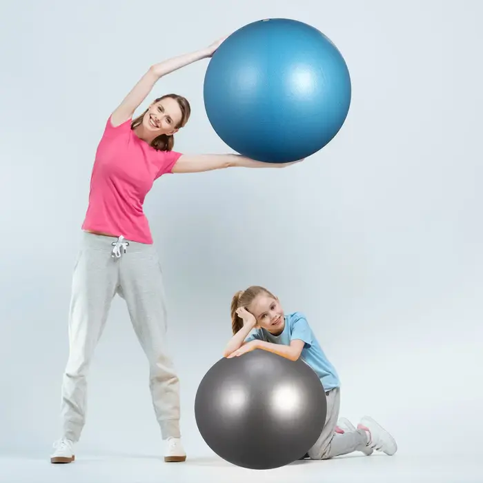 Lot de 2 Ballons de Yoga Givrés Épais Anti-éclatement 15-35 cm en PVC pour l'Équilibre et la Stabilité