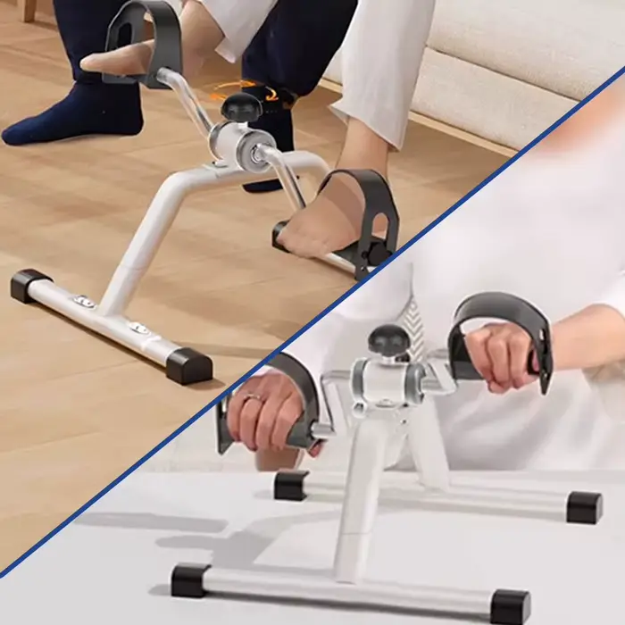 Mini pédalier pliable avec résistance réglable pour exercices des bras et des jambes