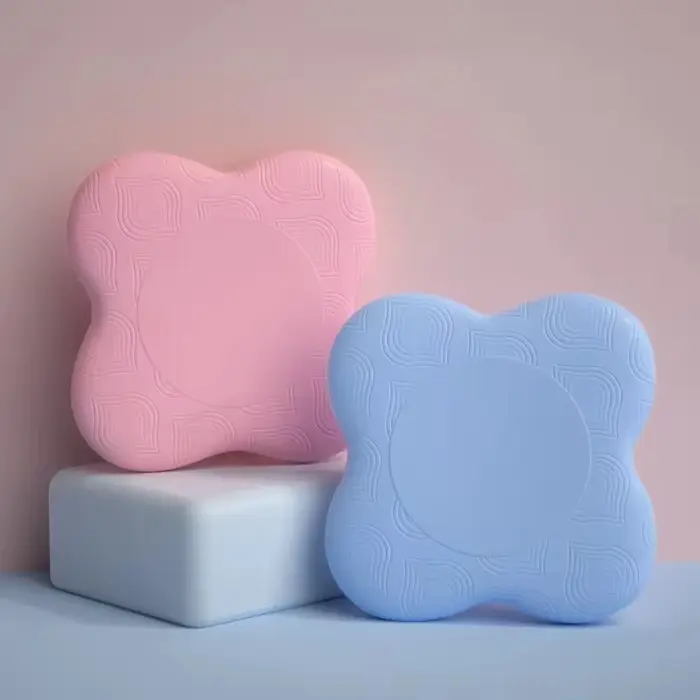 Genouillère de Pilates, 2 pièces, protection du poignet et des mains, tapis de Yoga antidérapant, couleur unie, mousse TPE souple, Support plat, accessoires de Fitness