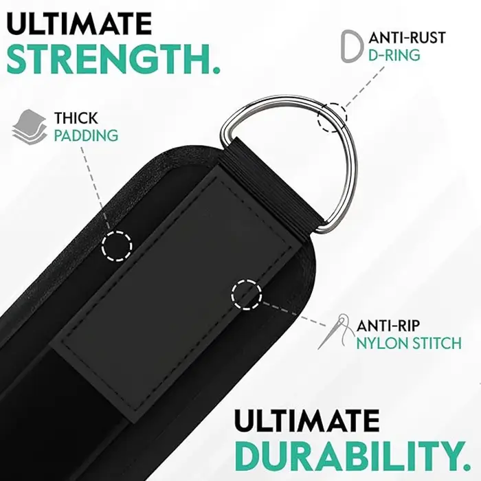 Sangle de cheville fine réglable avec doubles anneaux