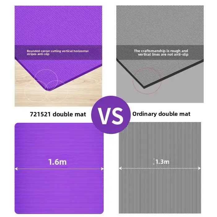 Tapis de yoga double super grand format, antidérapant et épaissi, idéal pour la danse et le fitness, pour enfants et usage domestique, 2m x 1m – Le best-seller pratique