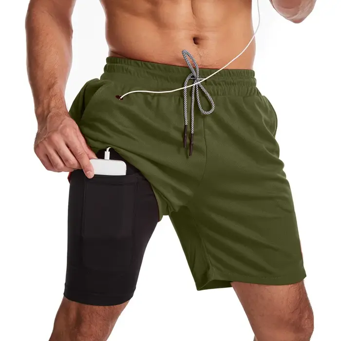 GITF – short de Fitness 2 en 1 pour hommes