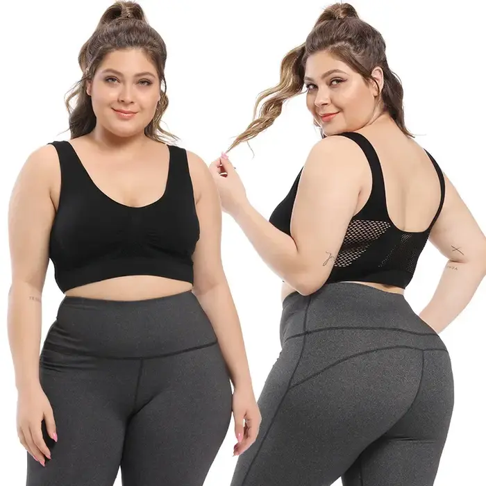 Soutien-gorge de sport respirant en émail pour femme, absorbant la sueur, coussin antichoc, haut de