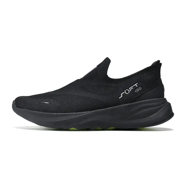 Li-Ning Chaussures de marche décontractées en tricot SOFT GO 2 pour hommes, confortables et stables,