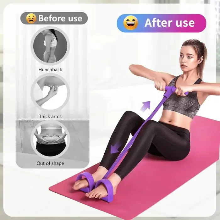 Bandes de Résistance Pilates Trois Couleurs avec Pédale