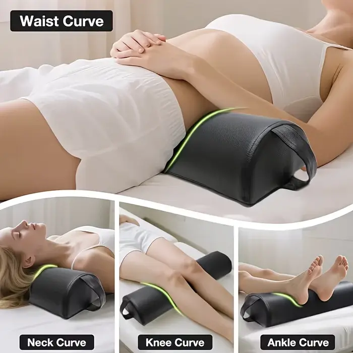 Coussin de soutien semi-circulaire pour table de massage avec poignées