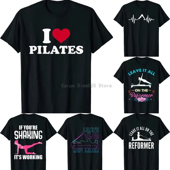 T-shirt d'entraînement drôle de Pilates pour femmes et hommes, Fitness, Instructeur, Gym