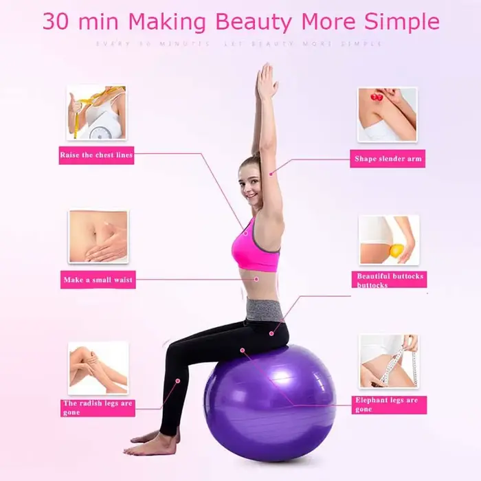 Balle de Yoga d'équilibre 55-75cm balle de Yoga de Fitness