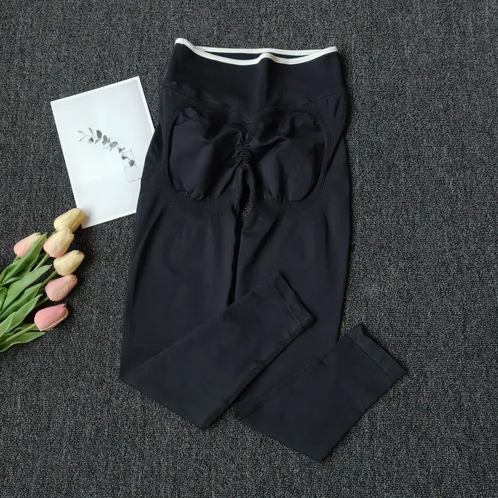 Legging de yoga sans couture taille haute effet galbant pour femme