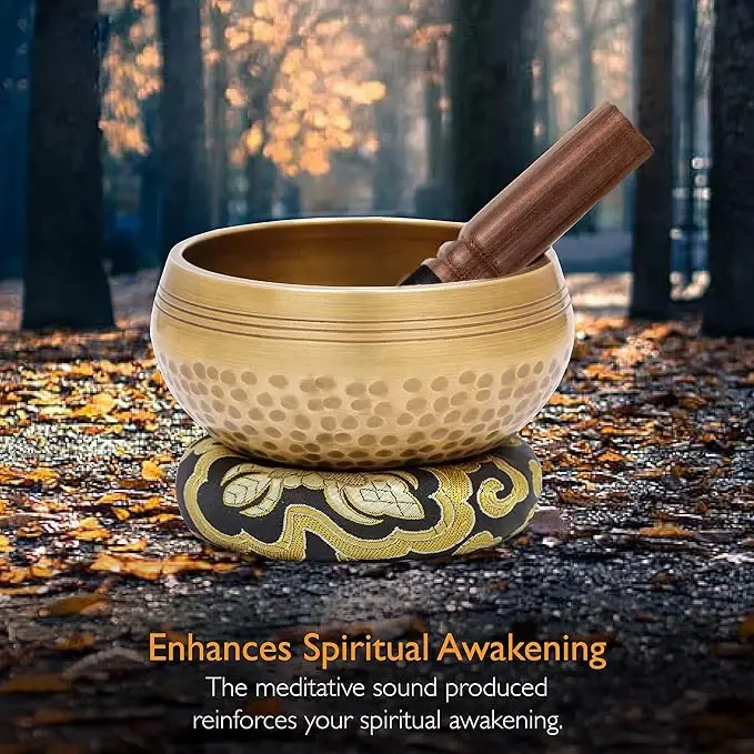 1 bol chantant de méditation pour le yoga, pour la pratique de la pleine conscience, la thérapie spirituelle, la décoration d'ambiance et comme cadeau de fête.