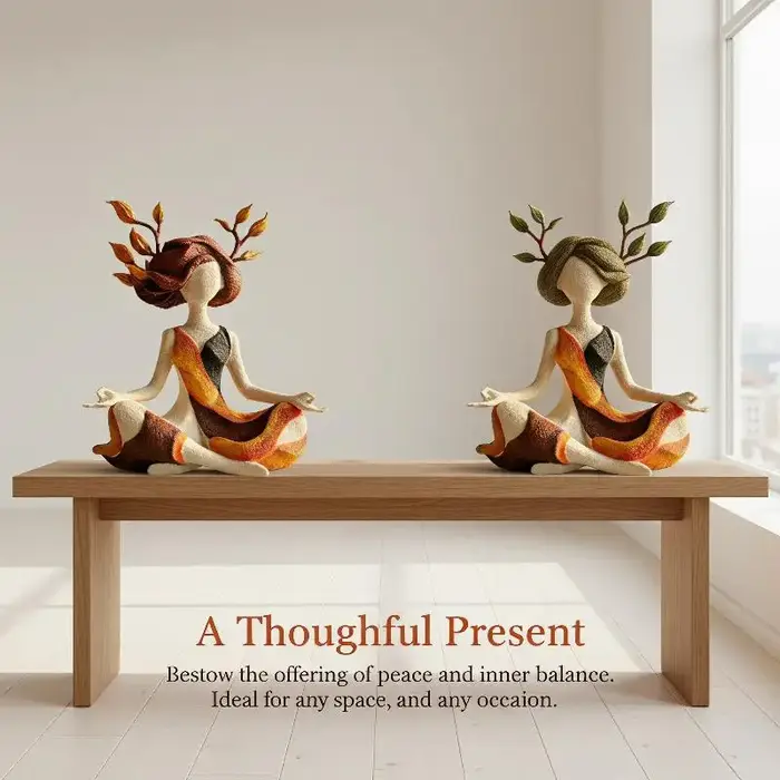 Figurine de méditation en résine de style moderne