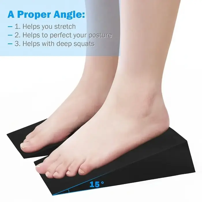 1 paire conception inclinée Yoga Squat cale réglable stabilité entraînement mollet étirement planche inclinée jambes récupération mollet extensible