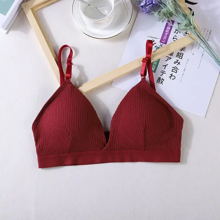 Soutien-gorge de sport en fibre élastique pour femme