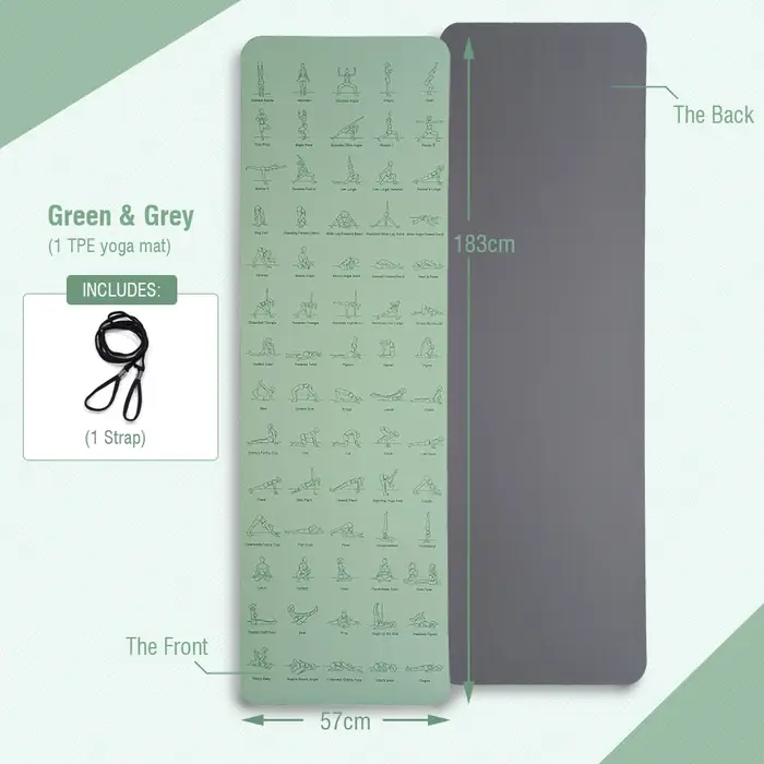Tapis de Yoga TPE 183 cm * 57 cm