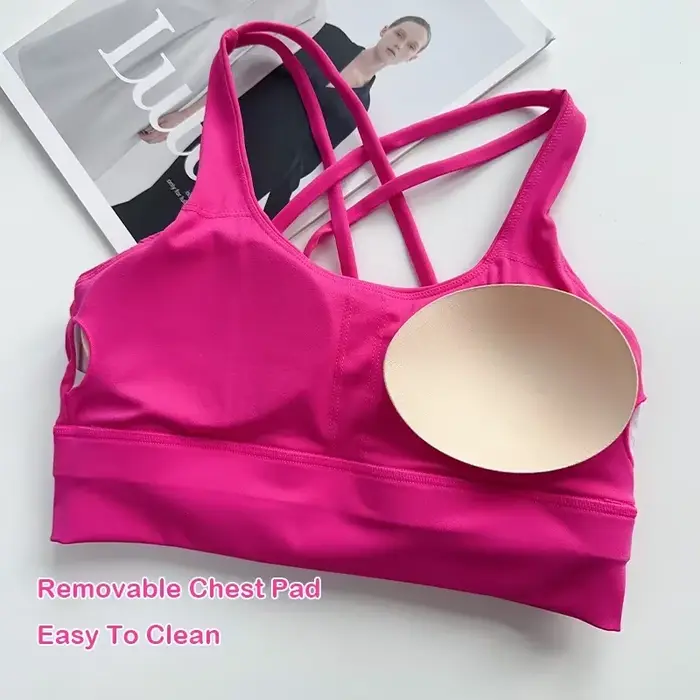 Ensemble de Yoga 2 pièces, combinaison de Fitness respirante, dos croisé, hauts de Yoga, fesses pêch