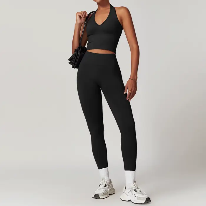 2 pièces ensemble de Yoga sans couture vêtements de sport vêtements de sport costumes de Yoga pour f