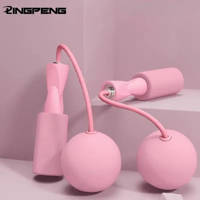 Corde à sauter sans fil lourde, corde à sauter de Fitness avec grande balle, adaptée aux Sports d'intérieur domestiques, combustion des graisses