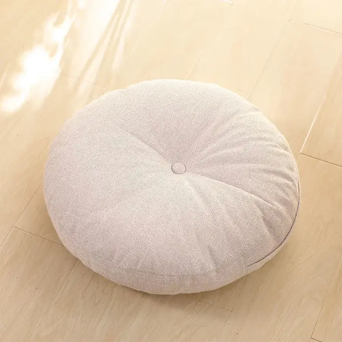 Coussin rond épais, oreiller de yoga de méditation doux et confortable