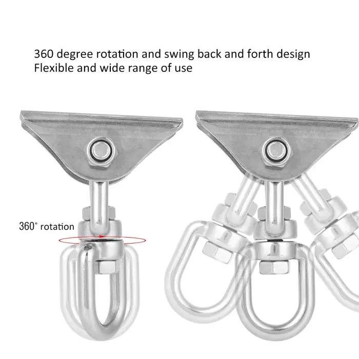 Crochet de suspension pivotant en acier inoxydable