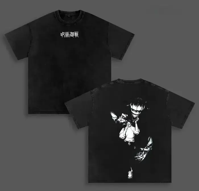 T-shirt décontracté Y2K en coton délavé à manches courtes pour homme