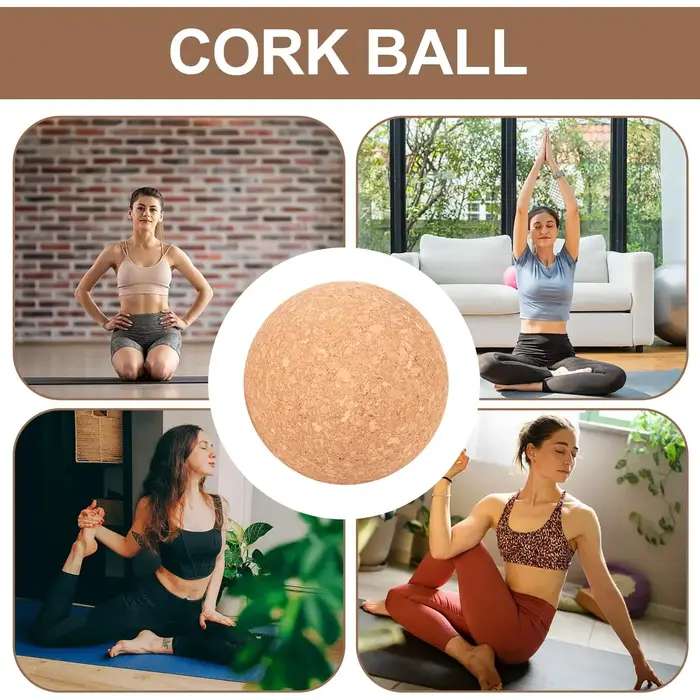 Balle de massage en liège pour yoga