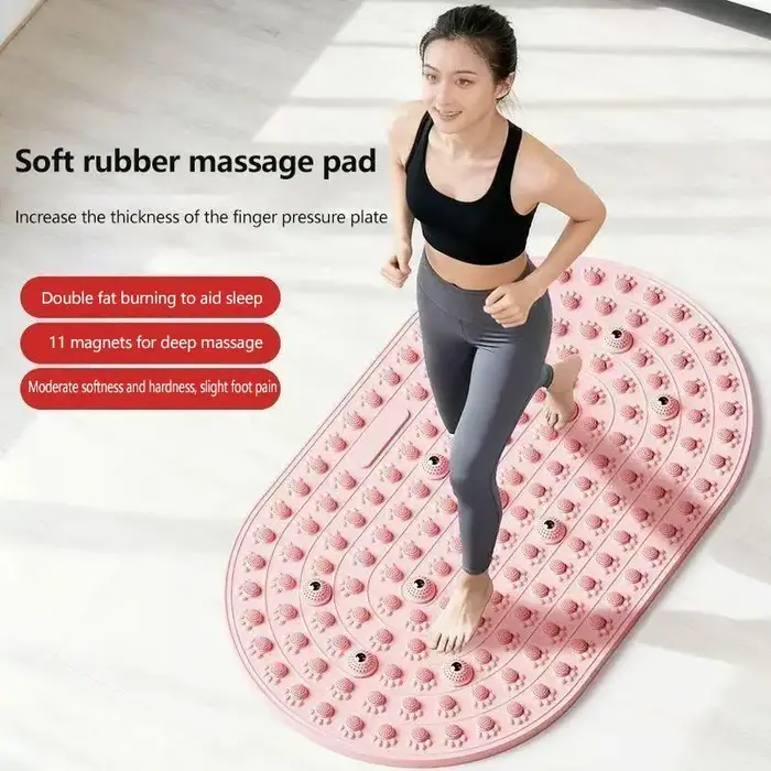 Tapis de massage des pieds par réflexologie et acupression, antidérapant et durable, pour la maison et le yoga.
