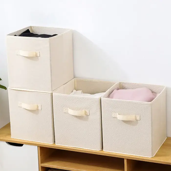 Boîtes de rangement en tissu non tissé