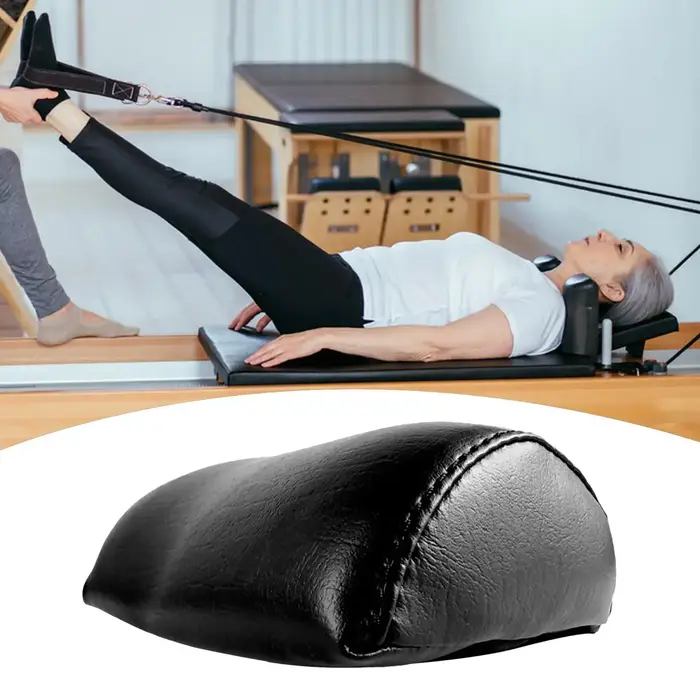 Coussin de Pilates Reformer en PU semi-circulaire, appui-tête, accessoires pour Reformer, pour la maison, la gym et l'entraînement de yoga