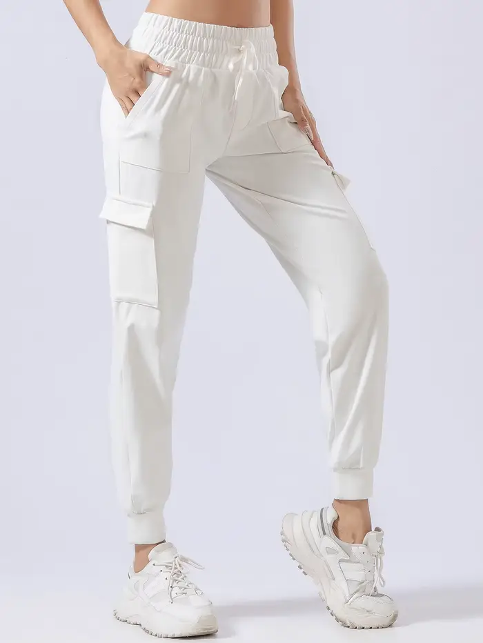 Pantalon de survêtement épais en polaire pour femme, pantalon de sport ample, pantalon décontracté,