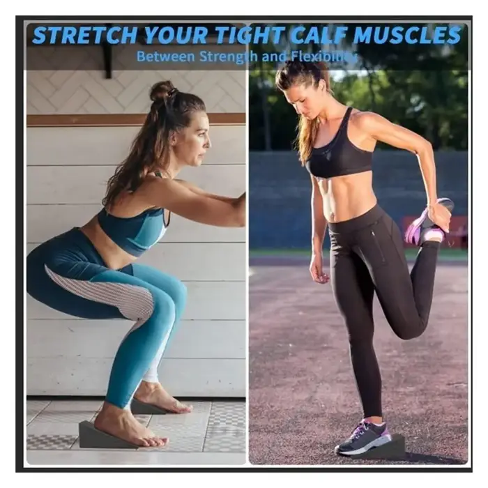 1 paire conception inclinée Yoga Squat cale réglable stabilité entraînement mollet étirement planche inclinée jambes récupération mollet extensible