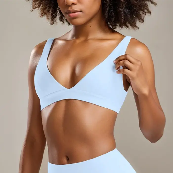 SVEIC Gym femme hauts profond V sport soutien-gorge sous-vêtements vêtements