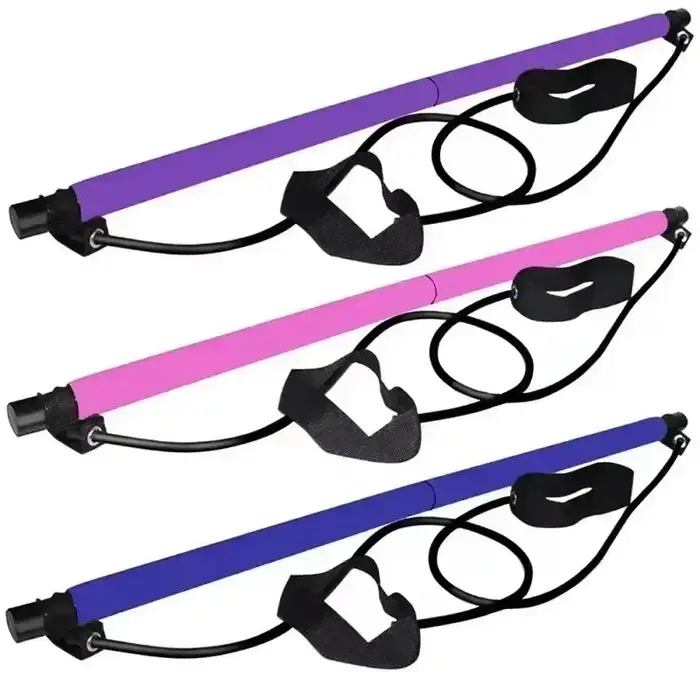 Bâton de barre de Yoga Pilates Portable avec bande de résistance