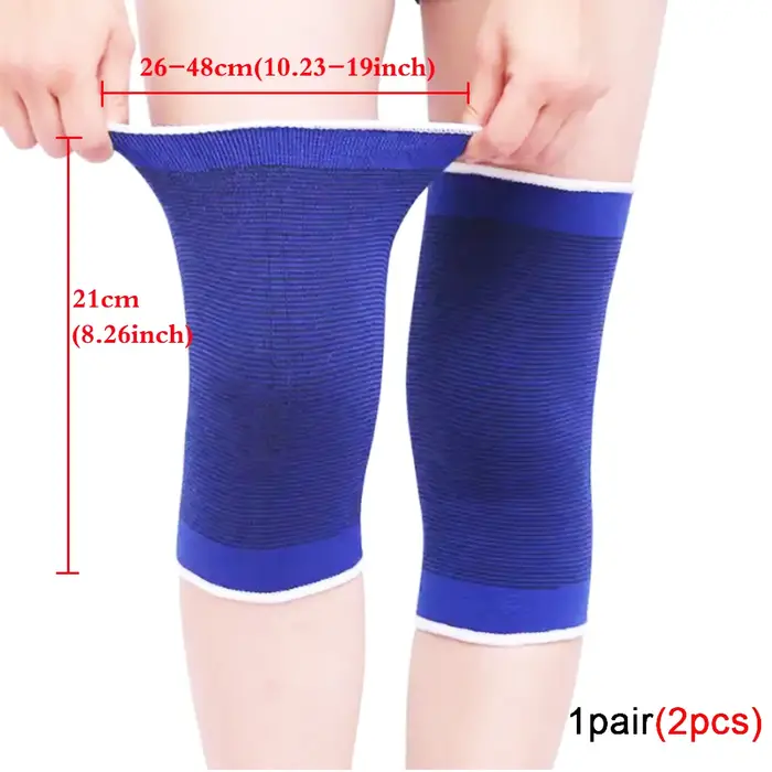 1 paire de genouillères élastiques bleues