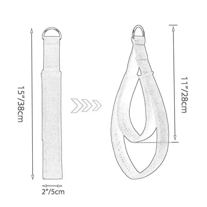 2 sangles Pilates, anneaux
