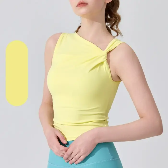 Gilet de yoga au design asymétrique pour femmes