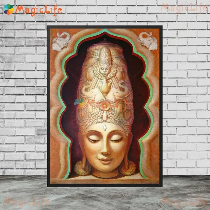 Abondance méditation bouddha doré Kuan Yins guérison Tara mur Art toile peinture mur photos pour salon décor à la maison