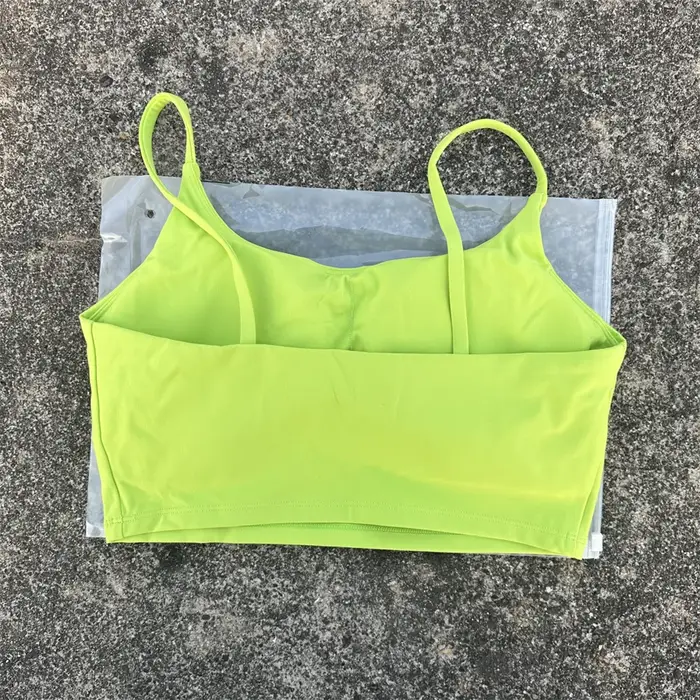 Soutien-gorge de sport pour femmes, couleur unie, Fitness, haut de gymnastique, Yoga, triangle, dos