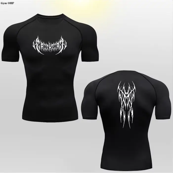 T-shirt de compression à manches longues pour homme, séchage rapide en Y, entraînement de gym, fitne