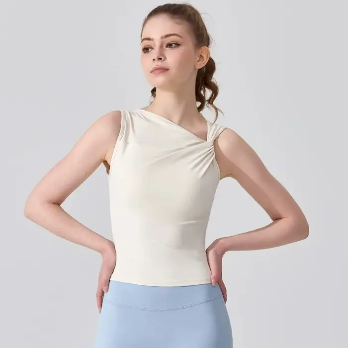 Gilet de yoga au design asymétrique pour femmes