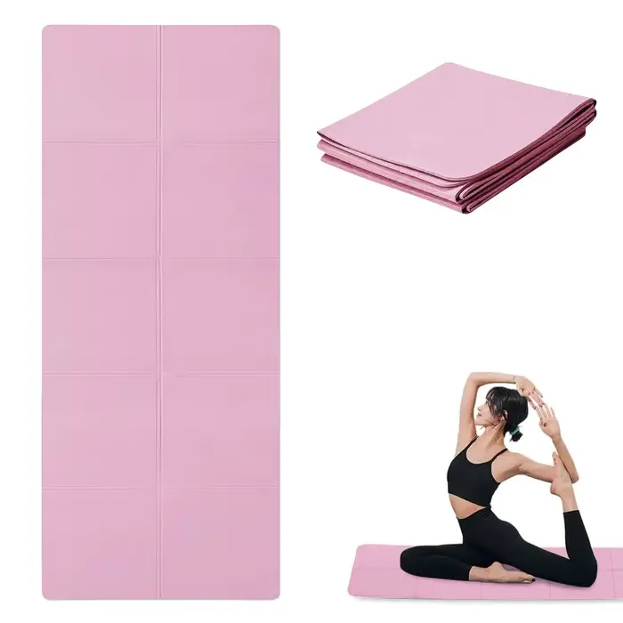 Tapis de Yoga pliable rose, écologique, EVA, pour voyage, Fitness, exercice, épaisseur 3/4/6mm, pour les entraînements de Yoga, Pilates