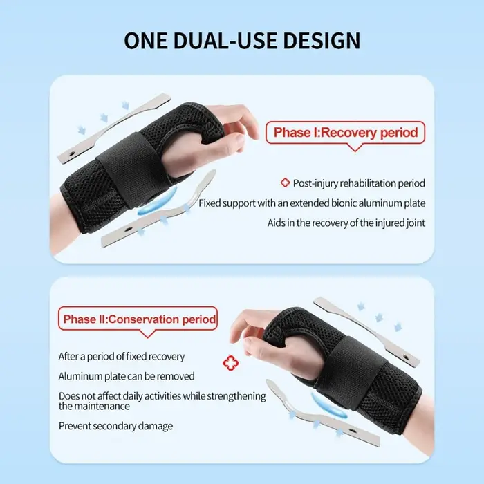 LOOGDEEL-Attelle de support de poignet respirante pour homme, attelle professionnelle, bracelet pour