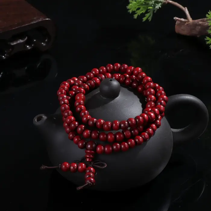 Bracelet Mala bouddhiste en bois de santal pour hommes et femmes