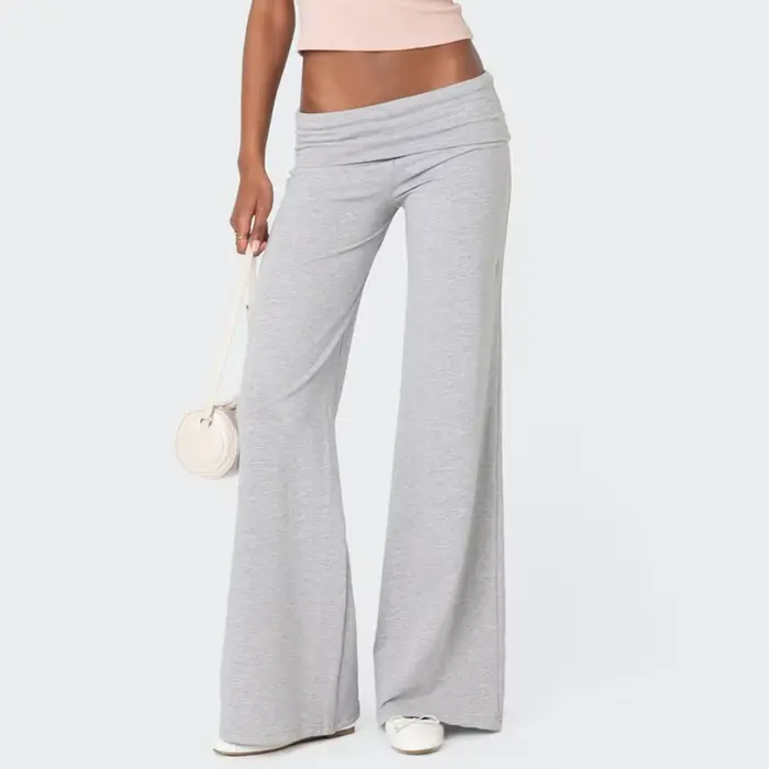 Pantalon de survêtement décontracté à jambes larges pour femmes, pantalon de yoga évasé, vêtements de rentrée scolaire, tenues pour adolescentes