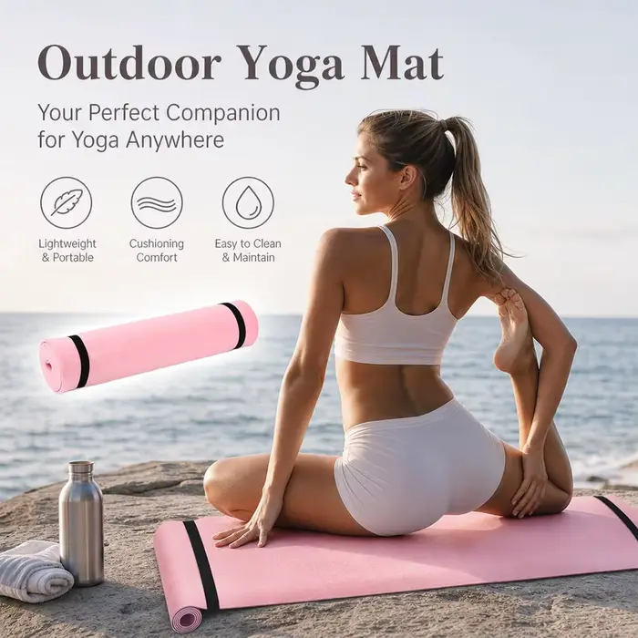 Tapis de fitness antidérapant pour exercices de Pilates