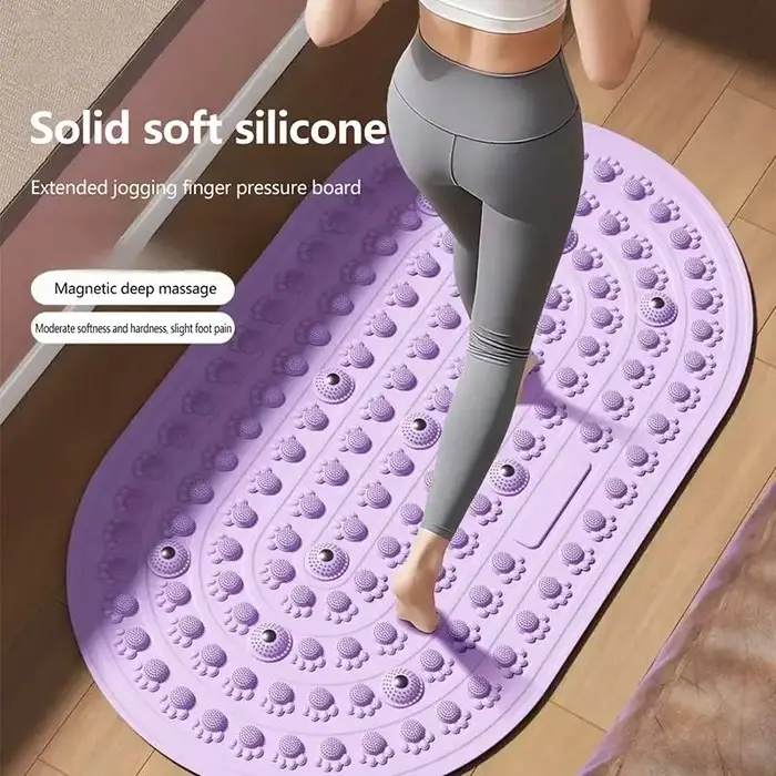 Tapis de massage des pieds par réflexologie et acupression, antidérapant et durable, pour la maison et le yoga.