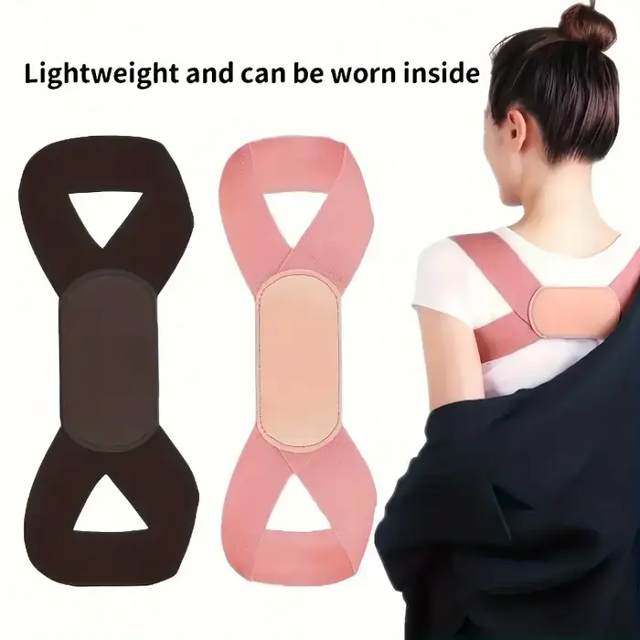 Ceinture Correctrice de Posture Invisible pour Adultes, Femmes et Étudiants – Soutien Dorsal Réglabl